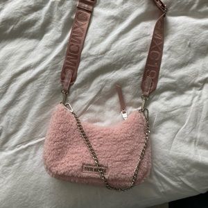 Pink fluffy purse